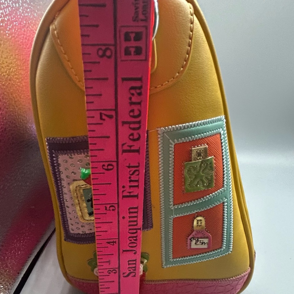 Colorful Patchwork Satchel Handbag - Multicolor F… - image 8